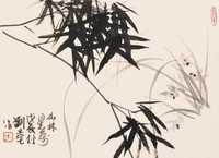刘旦宅 兰竹 镜心